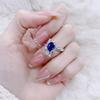 Exquisite Sapphire Gem Set: Ring, Earrings, Necklace - Elegant and Versatile Women's Jewelry