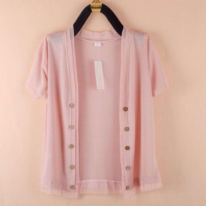 Women's Lightweight Summer Knit Cardigan with Lace Trim, Sun-Protective, Plus Size, Long-Sleeve Outerwear
