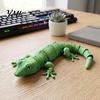 3D Printed Gecko Toy Leopard Figurine, Realistic Articulated Chameleon Fidget Toy, Lifelike Ornament Flexible Jointed Lizard Model, Animal Shape Desk