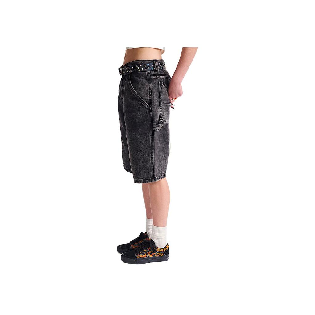 Vans Drill Chore Comfortable Fashion Trendy Minimalist Solid Color Denim Shorts Unisex shorts Black VN0A7S4SE90