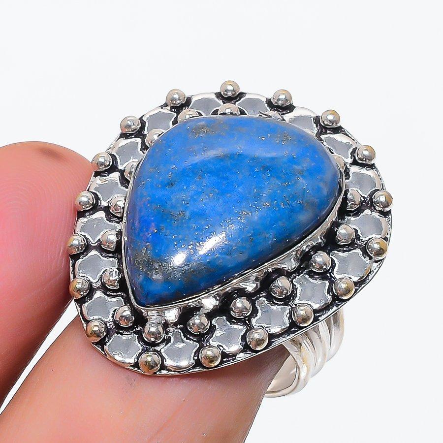 Lapis Lazuli Gemstone 925 Sterling Silver Jewelry Ring Size 9