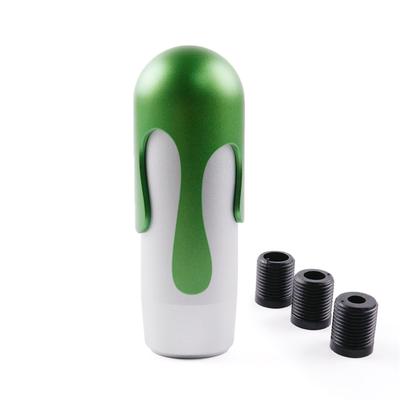 Gear Shift Knob Ice Cream Style Aluminum Car Gear Stick Shift Knob Shifter Lever for Car Shift Knob (silver)-Green)