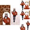 Christmas Cosplay Reindeer Cape With Face Sticker And Headband For Holiday Parties