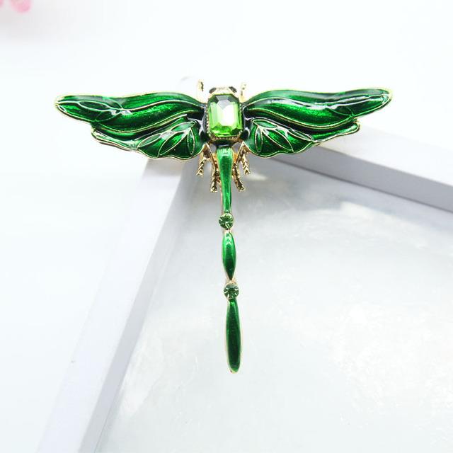 

Новые красочные хрустальные броши-стрекозы для женщин, эмалированная модная булавка с насекомыми, осенний дизайн, аксессуары для пальто, высокое качество