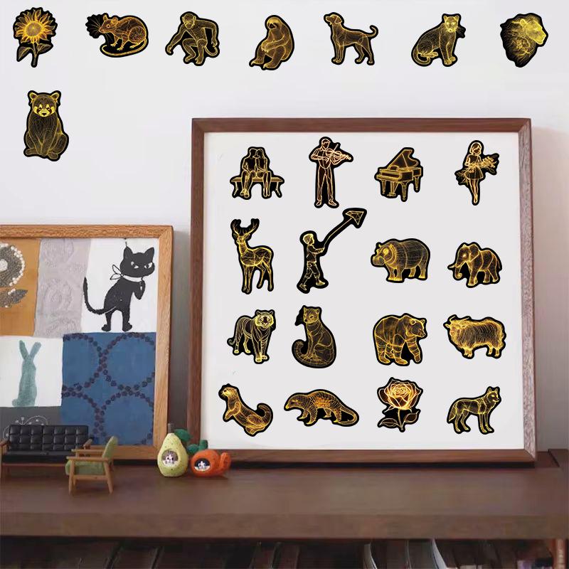 50/100PCS Luminous Celestial Art Stickers Notebook Phone Laptop Luggage Waterproof Gift Notebooks Cases Stationery Phone Sticker