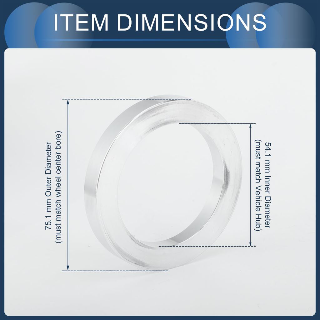 INFINAUTO Hub Centric Ring 54.1mm Inner Diameter to 75.1mm Outer