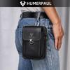 Humerpaul New Men Bags First Layer Cowhide Shoulder Bag Retro Messenger Bag Multi-function Tool Storage Bag Sports Waist Bag