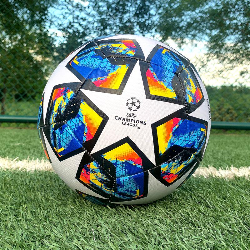 Size 5 Champion League Premier Football: Durable Training/Match Ball for Middle School Students.