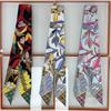 100% Silk High Quality Luxury Brand Scarf Women Headband Hair Band Foulard Tie Ribbon Neckerchief Skinny Scarves Accessories