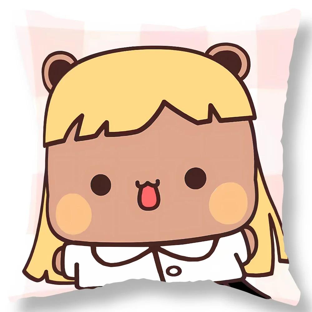 Niedlicher Bären-Print Kissenbezug Geschenk Kawaii Cartoon Animation Wohnzimmer Sofa Kissenbezug Zuhause Schlafzimmer Raum Dekoration