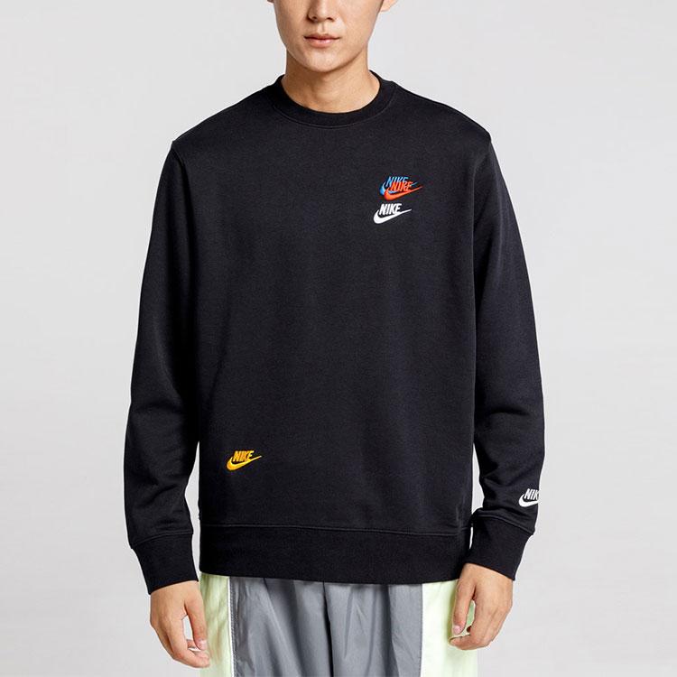 Nike Bestickte Pullover mit Rundhalsausschnitt Herbst Schwarz DJ6915-010