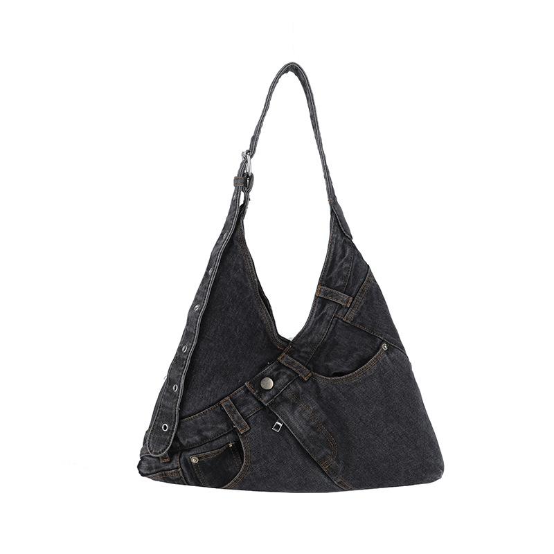 Spring New Simple Canvas Bag Denim Bag For Women Fashion All Match Shoulder Bag Casual Crossbody Bag Ladies Handbag