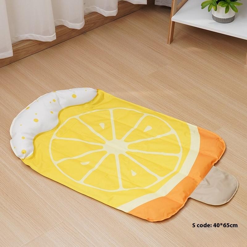 

Товары для животных Серия фруктового мороженого для домашних животных Подложка для льда Летнее ледяное гнездо Охлаждающая подставка для кошек Подложка для сна для собак Охлаждающая подкладка Охлаждающее гнездо для домашних животных S 40*65cm