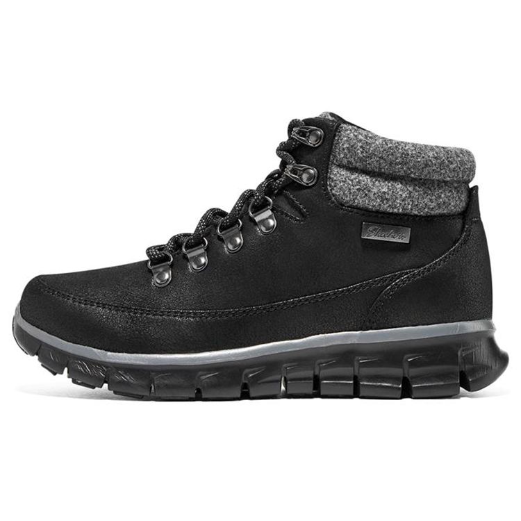 Skechers Synergy Durable Casual Ankle Boots Women boots Black 167425-BLK 36.5