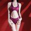 Sexy Women High Cut Bodysuit Thin Bandage Elastic Oil Shiny Tights Hollow Out Backless Shaping Thong Maid Party Leotard Cosplay