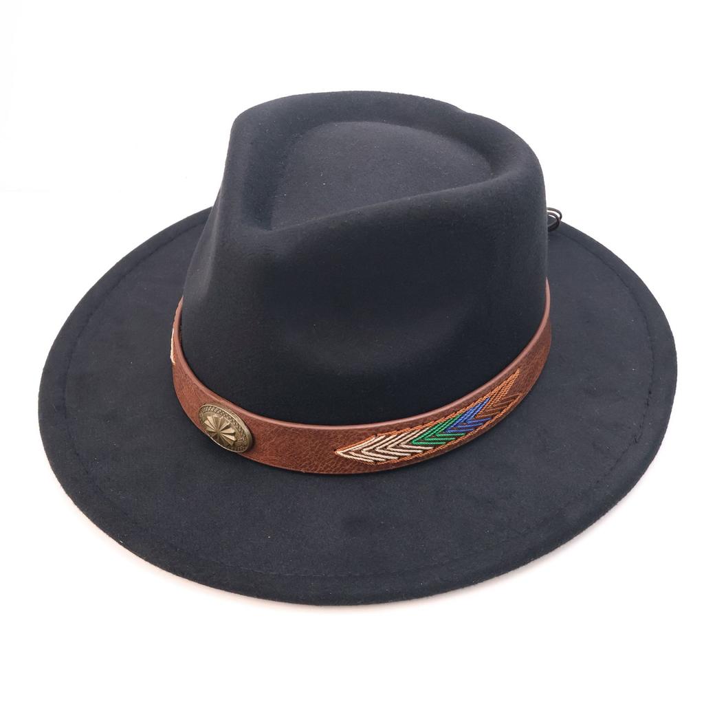 New Western Cowboy Hat Accessories Felt Cowboy Hat Versatile Hot Selling Cowboy Hat Fashion Retro Cowboy Hat