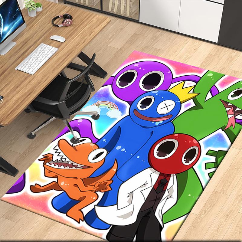 Rainbow Friends Printed Carpet, for Office Chair Living Room Bedroom Kitchen Room Decor Gifts.