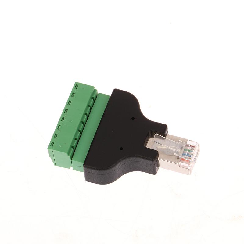 Computer Related Connection And Connectors Rj45 Female To Screw Terminal 8 Pin Connector Ethernet Cable Extender Adapter