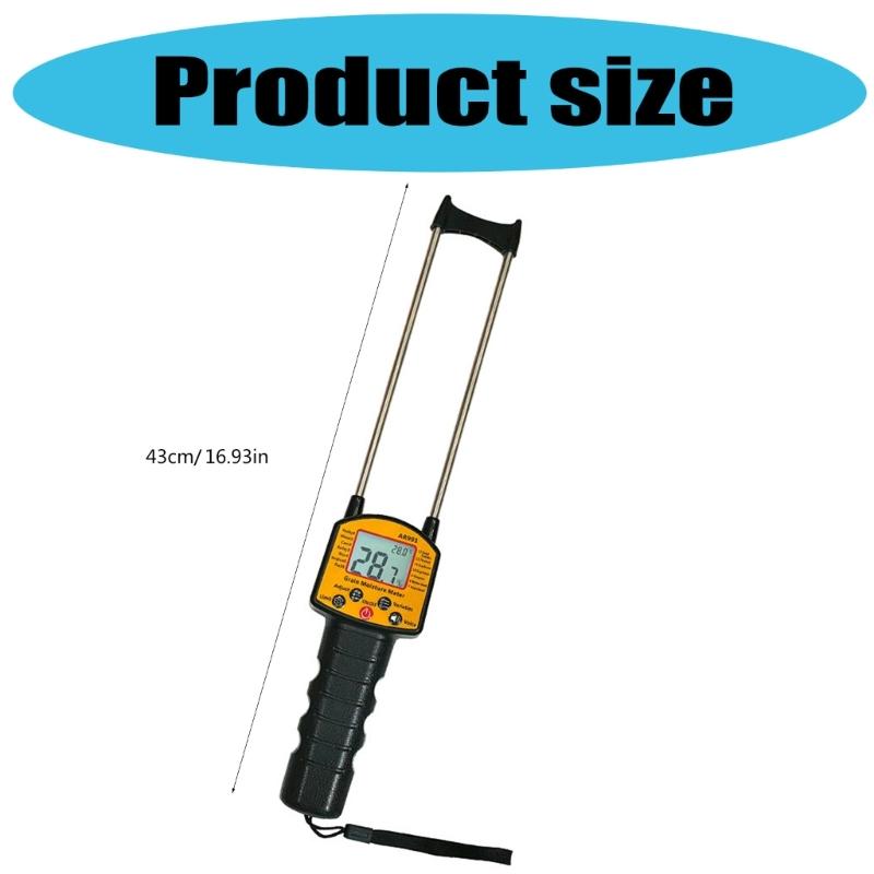 Easy carry Moisture Tester with LCD Back light Display Moisture Meter Tool for Agricultural Grains Including Soybean Peanut