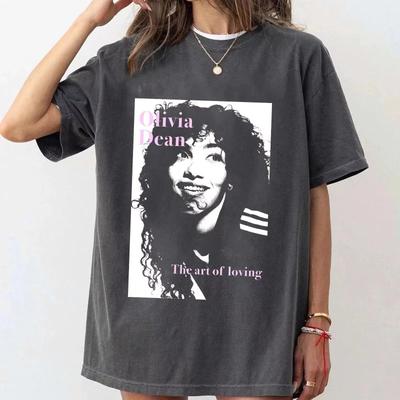 Olivia Dean Merchandise The Art of Loving LIVE Concert Printed Tshirt Cotton Loose Fitting Unisex Streetwear Shirt Yk Top