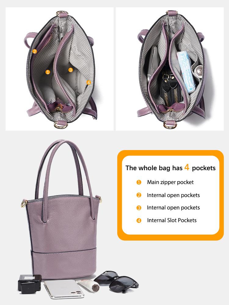 Zency Bolsa de Ombro Feminina de Verão Couro Macio Grande Capacidade Simples Pequena Bolsa Para Telefone