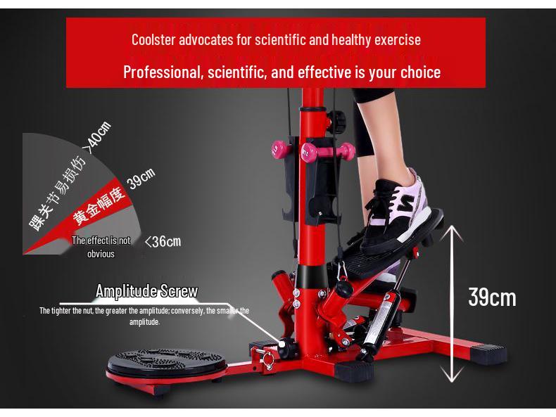 Multifunctional Silent Stepper with Twist Waist and Pull Rope