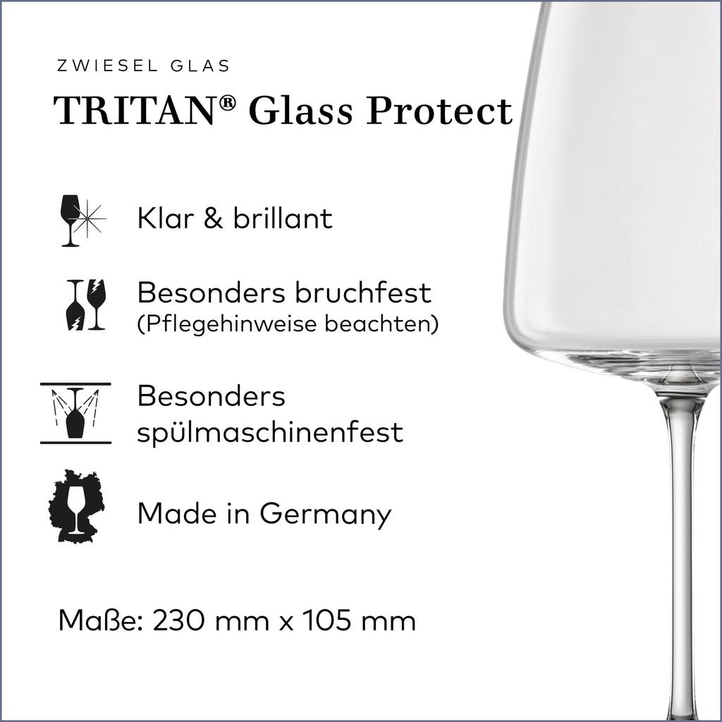 Zwiesel Vivid Sense Wine Glasses for Red and White Wines, 710ml, 122428 (Set of 2)