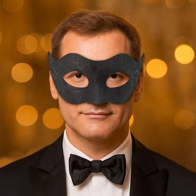 Retro Plastic Masquerade Masks 3 Styles Crack Pattern Half Face Mask Party Decoration Vintage Prince Mask Masquerade