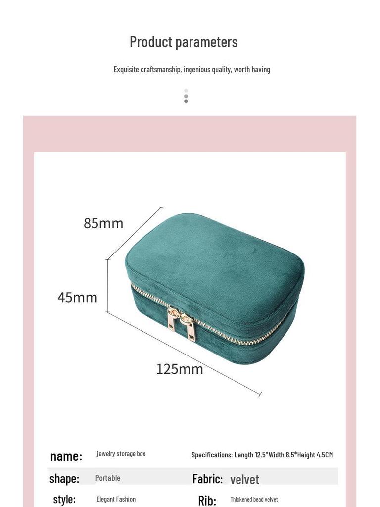 2025 Portable Velvet Jewelry Storage and Ring Box