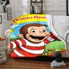 1pc Curious George (6) Blanket, Gift, for Men and Women, Soft Blanket, Good for Sofa Bed Couch Travel, Lightweight Flannel Blanket