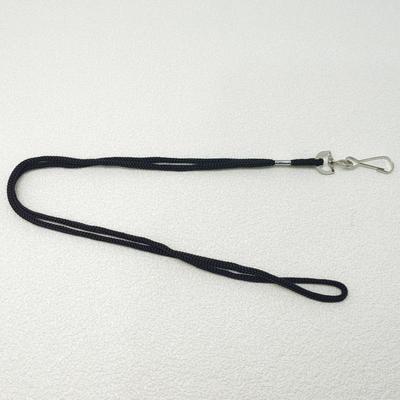 Black Whistle & ID Badge Holder Lanyard for Work or School