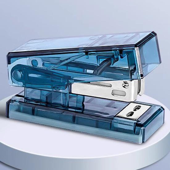 Stapler Transparent Labor-saving Flexible with Staples Book Order Plastic Mini Size Binder Desktop Stapler School Supplies