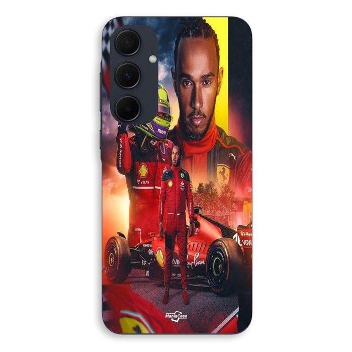 Coque Pour Samsung galaxy A35 Lewis Hamilton Scuderia Ferrari F1 officiel Maniacase