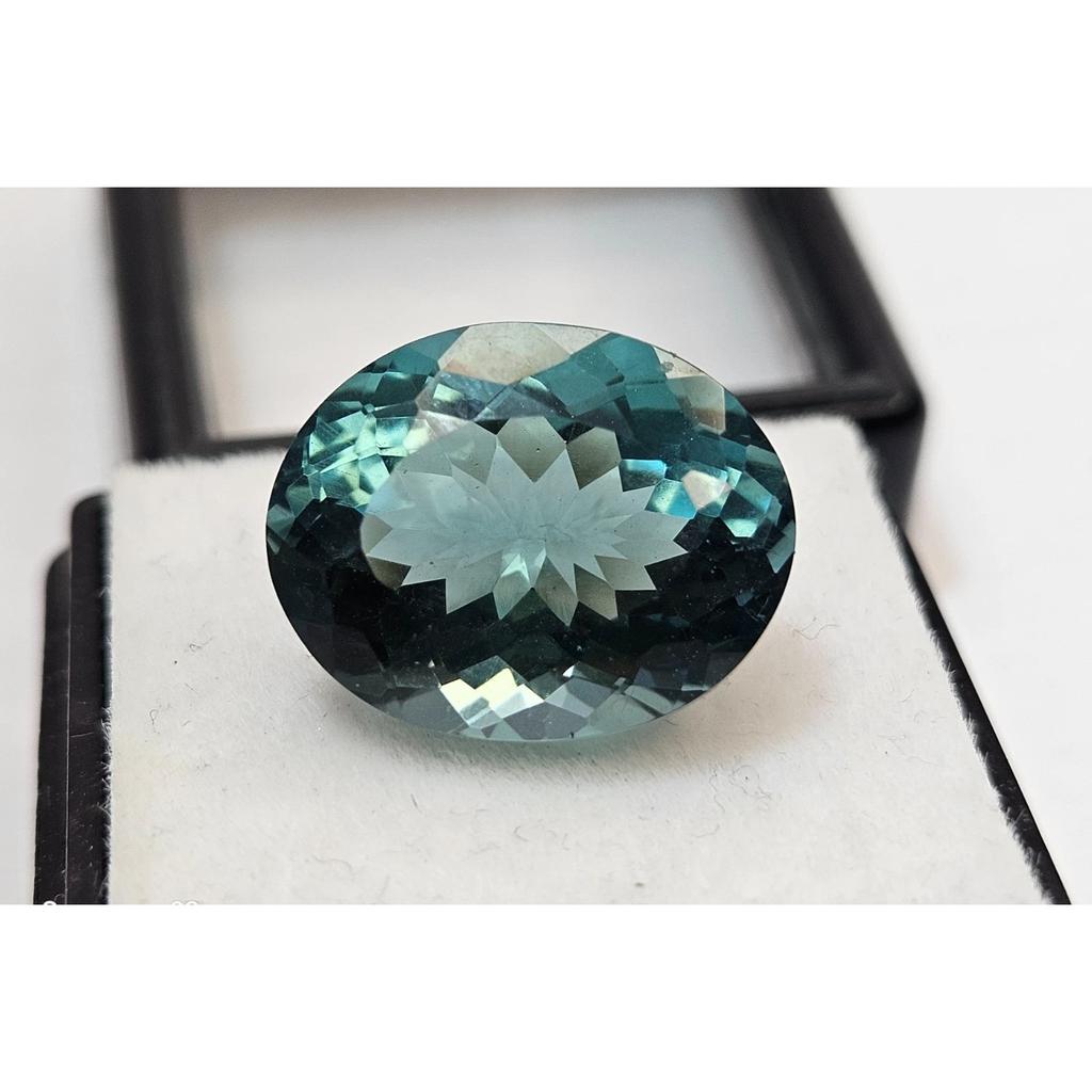 Stunning Teal Blue Tourmaline Making Oval Cut 9-10 Ct Loose Gemstone