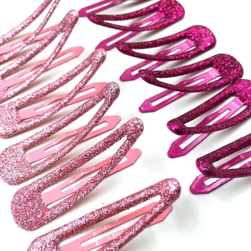 4Pcs/Set Korean Fashion Kids Accessories Glittering Solid Hairpins Girls Birthday Gift Princess Style Lovely Headwear Hair Clips