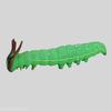 Large Soft Silicone Simulation Green Caterpillar Silkworm Model Tricky Scary Toy Early Education Cognition Decor Prop