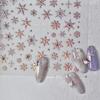 Laser Crăciun Iarnă Fulg de zăpadă Stras strălucitor 5D Relief în relief Auto-adeziv Nail Art Decor Autocolant 3D Decal manichiură