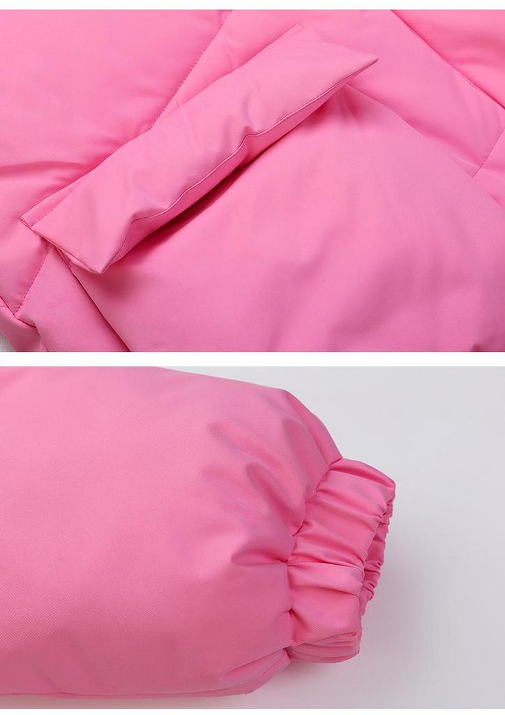 Women's 2025 Autumn/Winter Korean Style Cotton Down Coat: Short, Loose, Casual with Big Pockets.
