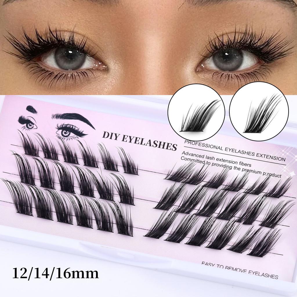Diy Single Cluster D Curved Hair False Eyelashes Dense Natural Segmented Grafted Eyelashes