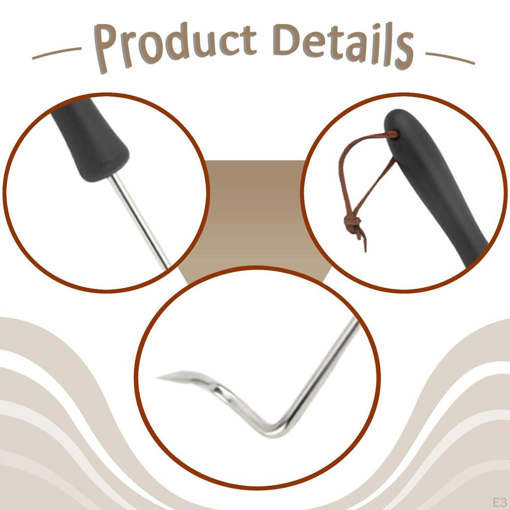 Barbecue Turner Hook BBQ Meat with Handle Grill Accessories Accessory Food Flipper