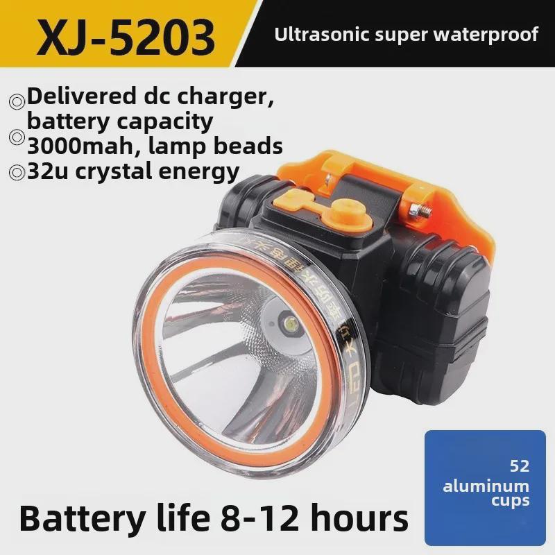 Oppladbar Vanntett LED Hodelykt for Nattfiske - Supersterk, Langvarig og Langtrekkende