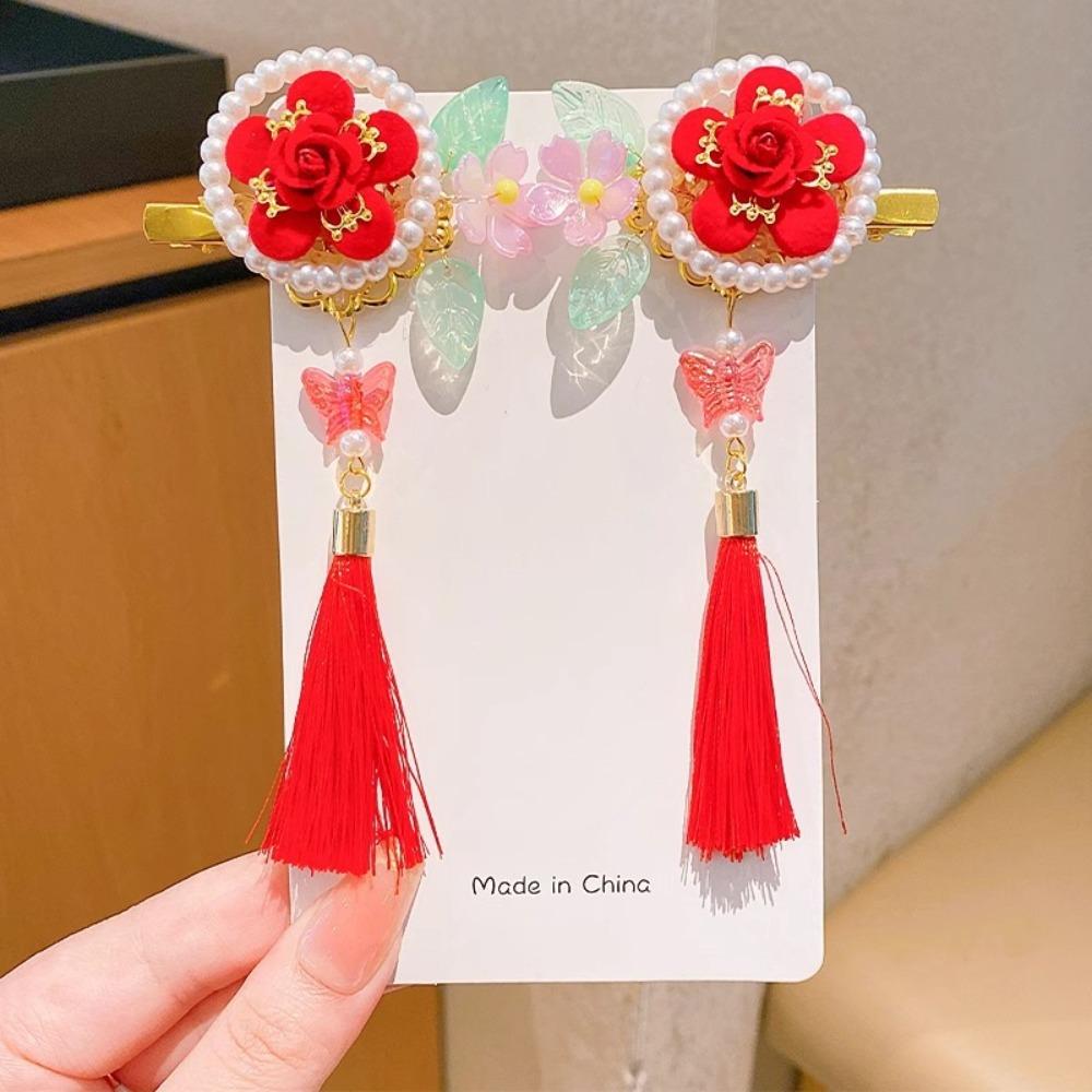 Chinese Style Children's New Year Hairpin Tang Suit Ancient Style Hair Clips  Girls