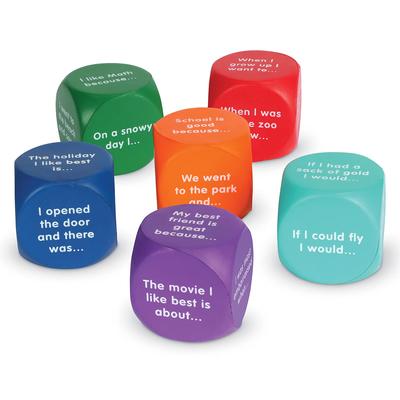 Learning Resources English Teaching Materials Composition Dice Writing Prompt Cubes Set of 6 LER7232 Genuine Product