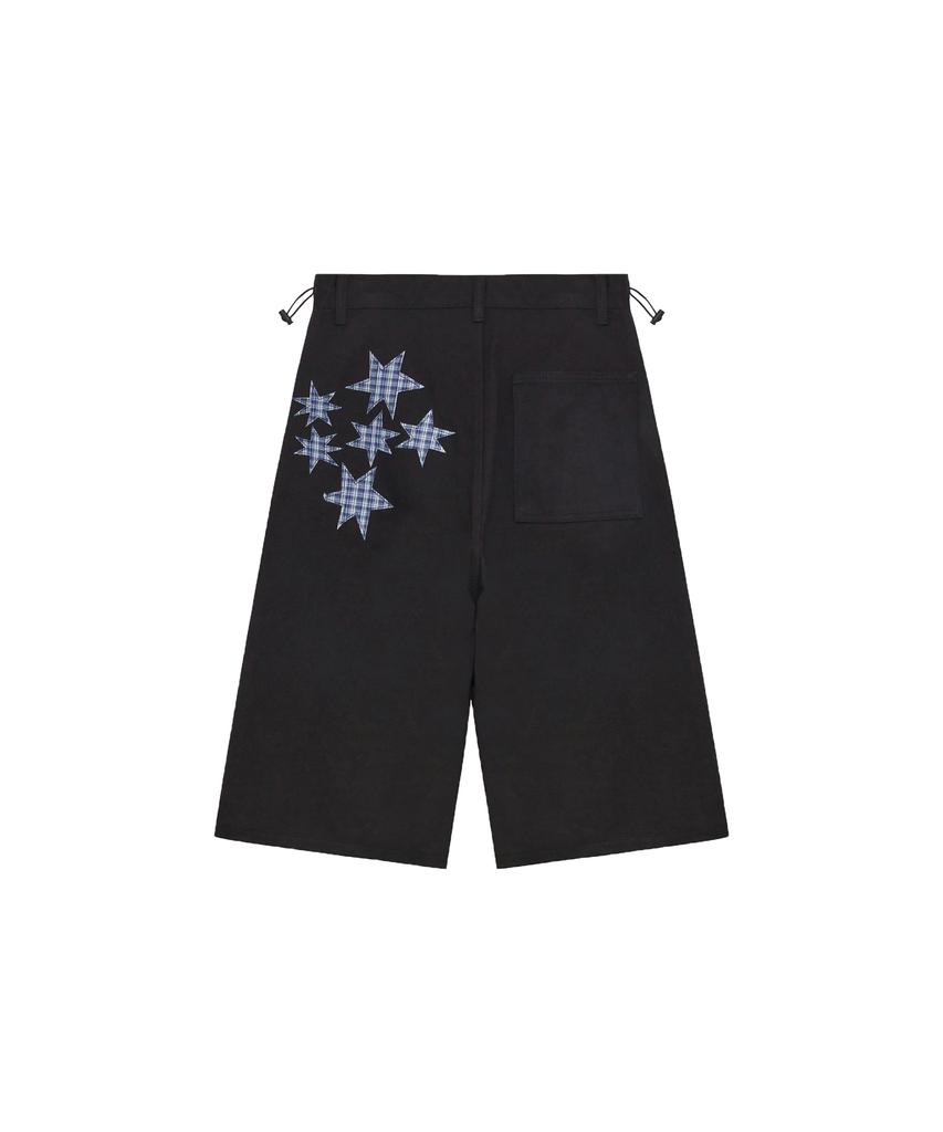 Tansanmageunesyum Star Applique Bermuda Pants (Black)