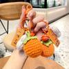 Good Things Happen Keychain Pendant Handmade Wool Woven Peanuts Exquisite Female Persimmon Ruyi Backpack Bag Trinkets