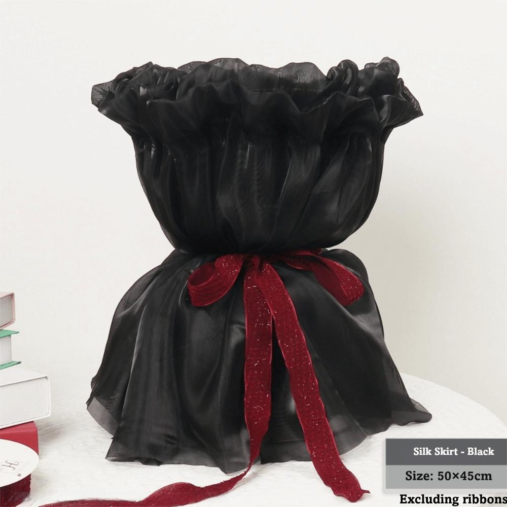 50×45 Cm Flower Wrapping Paper Silk Tulle Elastic Trim Bouquet Wrapping Paper Pearl Silk Floral Yarn Silk Flower Wrapping Paper