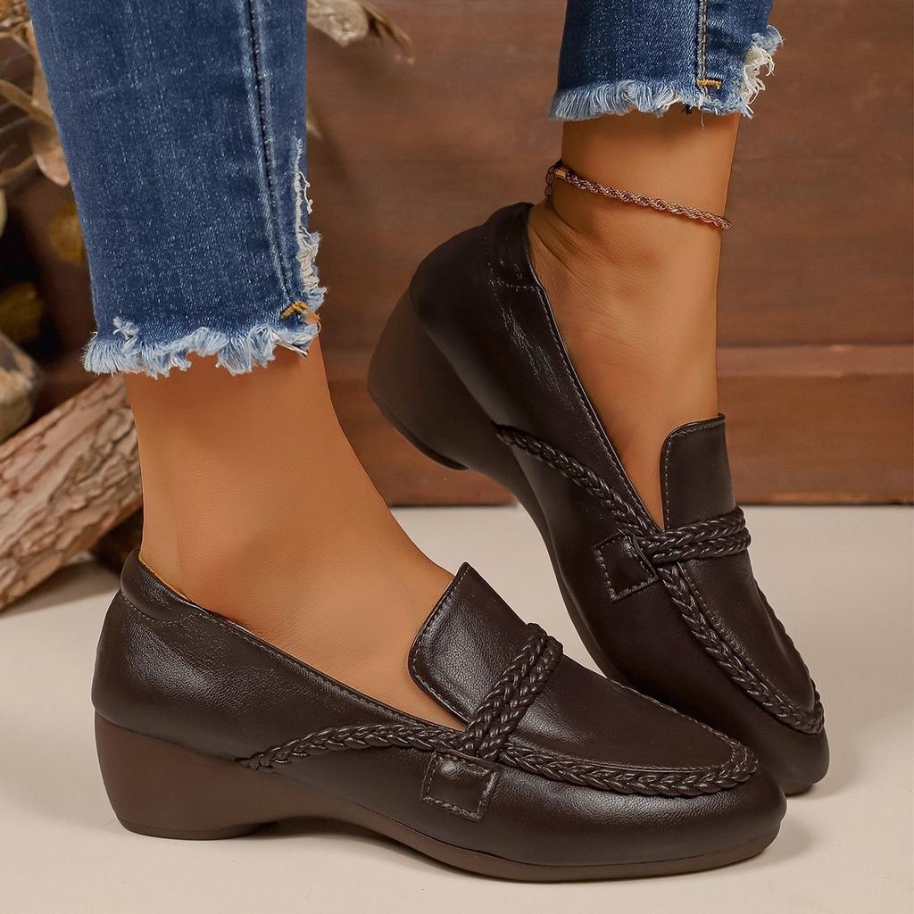 Round-toe Soft Leather High-heeled Shoes for Women, New Style Shoes Devotion