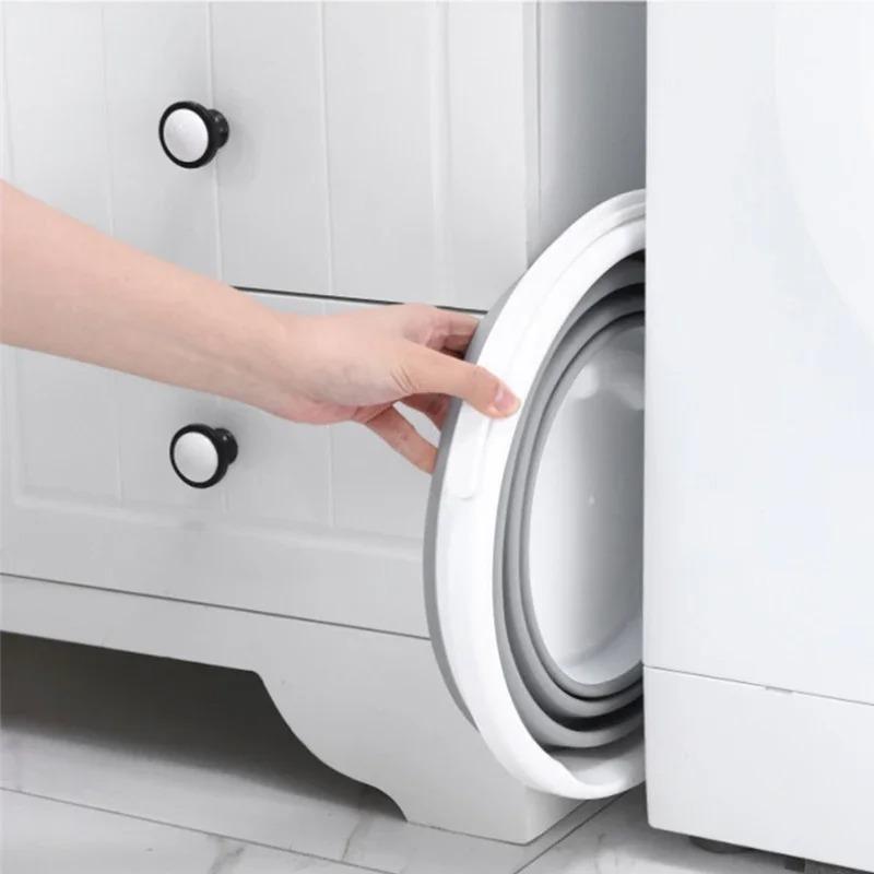 3L Collapsible Bucket Portable Folding Bucket Silicon Car Washing Bucket Outdoor Fishing Travel Camp Household Storage Buckets