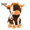 Comfort Companion Doll Highland Cow Stuffed Animal Toy, Soft Plush Scottish Cattle Doll, Cute Sitting Calf Decor Farm Present for Adults Kids