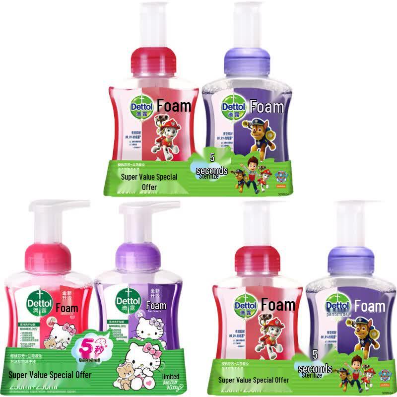 

Dettol Hello Kitty Foam Antibacterial Hand Wash - Cherry & Orchid 3-Pack
